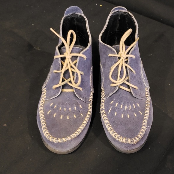 Minnetonka blue ankle moccasins - Picture 3 of 7